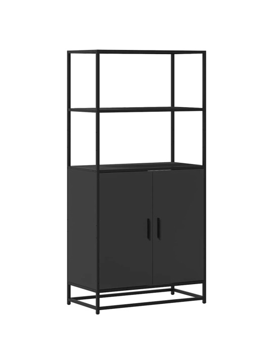 HIGHBOARD BLACK 68X35X139 CM ENGINEERED WOOD AND METAL