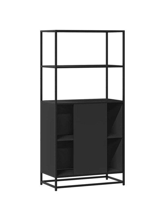 HIGHBOARD BLACK 68X35X139 CM ENGINEERED WOOD AND METAL