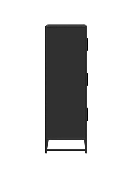HIGHBOARD BLACK 68X35X106,5 CM ENGINEERED WOOD AND METAL