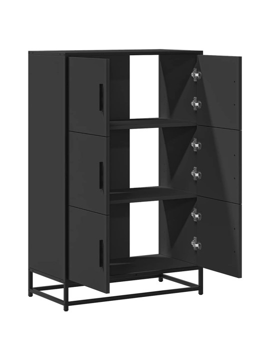 HIGHBOARD BLACK 68X35X106,5 CM ENGINEERED WOOD AND METAL