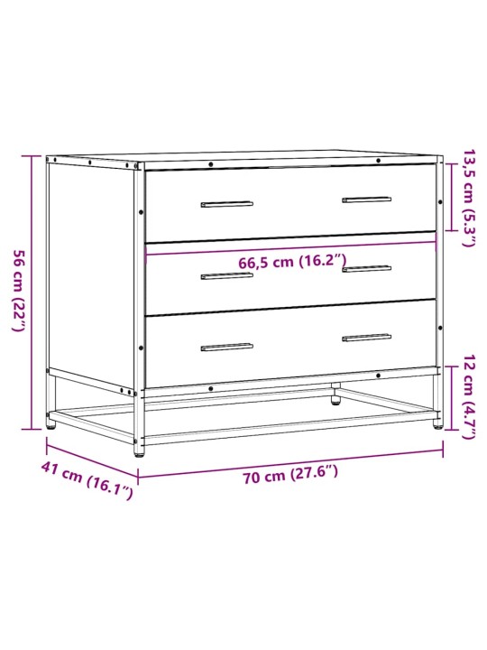 SAHTLIKAPP SONOMA TAMM 70X41X56 CM ENGINEERED WOOD