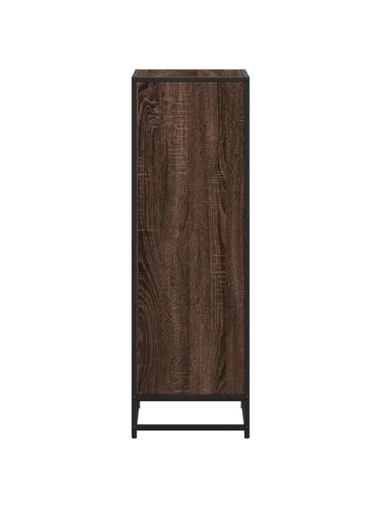 RAAMATUKAPP, PRUUN TAMM, 40X35X107,5 CM, TEHISPUIT