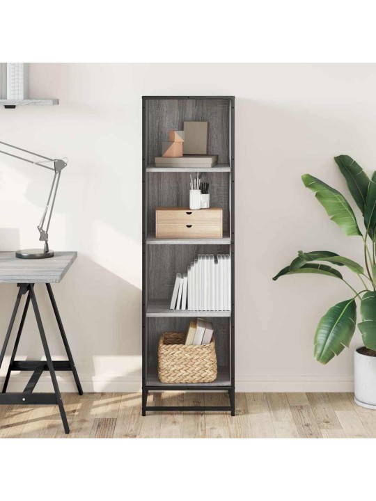 RAAMATUKAPP, HALL SONOMA TAMM, 40X35X139 CM, TEHISPUIT