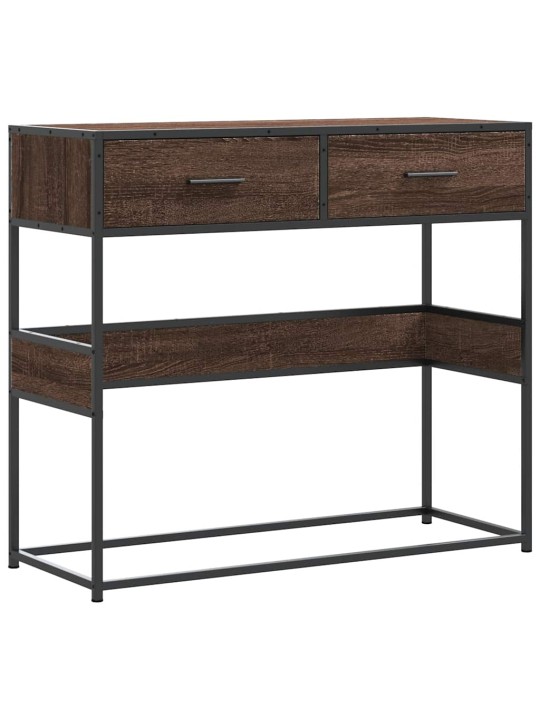 KONSOOLLAUD PRUUN TAMM 90X35X80 CM ENGINEERED WOOD