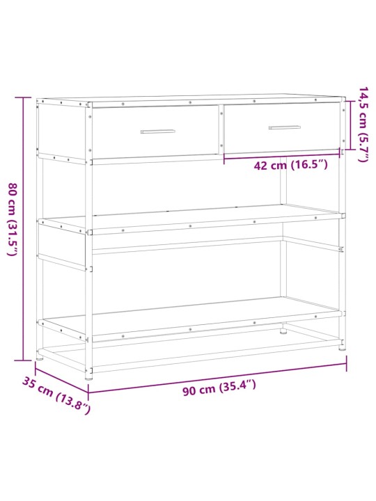 KONSOOLLAUD SUITSUTAMM 90X35X80 CM ENGINEERED WOOD