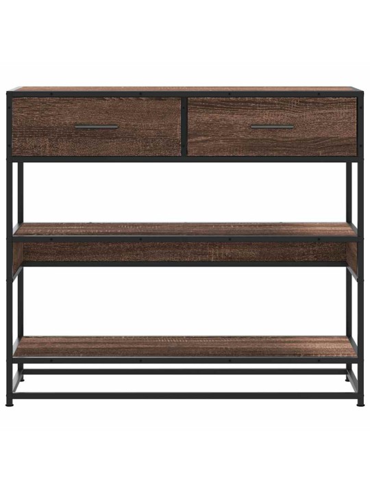KONSOOLLAUD PRUUN TAMM 90X35X80 CM ENGINEERED WOOD