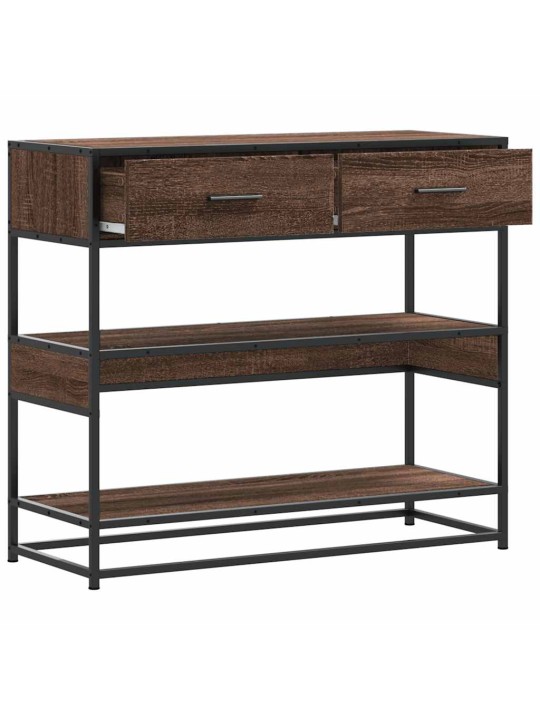 KONSOOLLAUD PRUUN TAMM 90X35X80 CM ENGINEERED WOOD