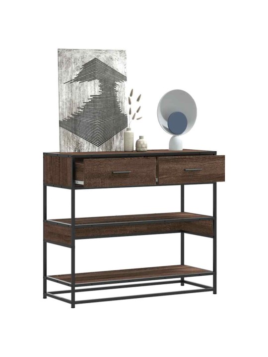 KONSOOLLAUD PRUUN TAMM 90X35X80 CM ENGINEERED WOOD