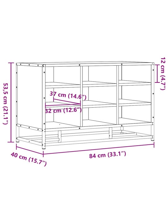 KINGAPINK MUST 84X40X53,5 CM ENGINEERED WOOD AND METAL
