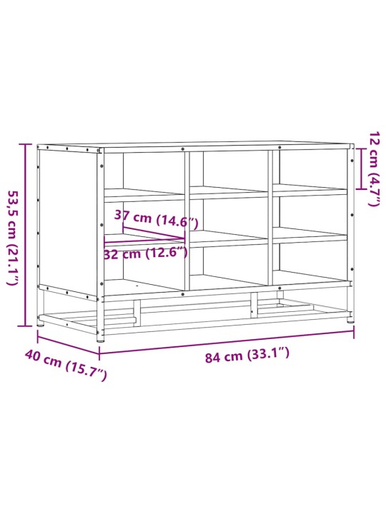 KINGAPINK PRUUN TAMM 84X40X53,5CM PROJEKTEERITUD PUIT JA METALL