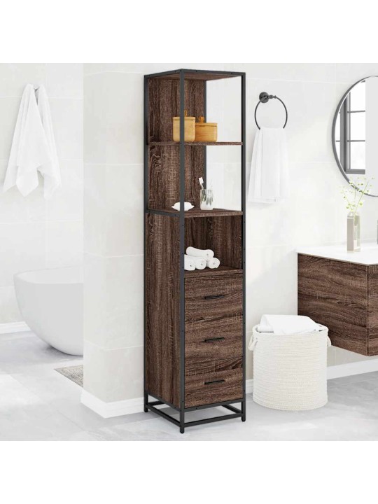 VANNITOAKAPP PRUUN TAMM 35X37,5X166 CM EHITUSPUIT