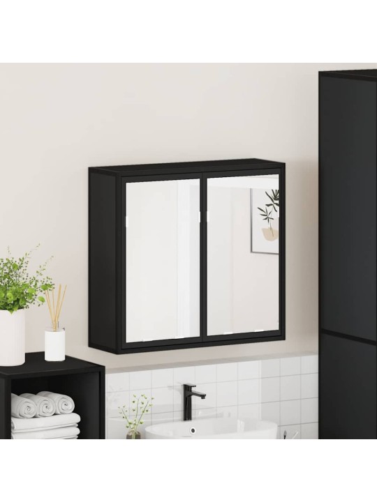 VANNITOA PEEGELKAPP MUST 65X20X60 CM ENGINEERED WOOD