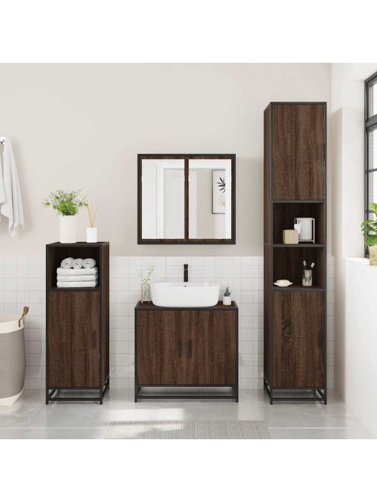 VANNITOA PEEGELKAPP PRUUN TAMM 65X20X60 CM EHITUSPUIT