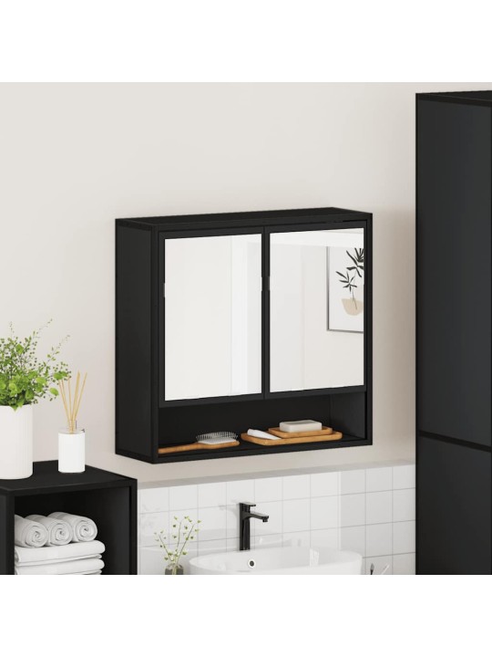 VANNITOA PEEGELKAPP MUST 65X20X60 CM ENGINEERED WOOD