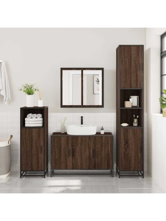 VANNITOA VALAMUKAPP PRUUN TAMM 90X33X60 CM EHITUSPUIT