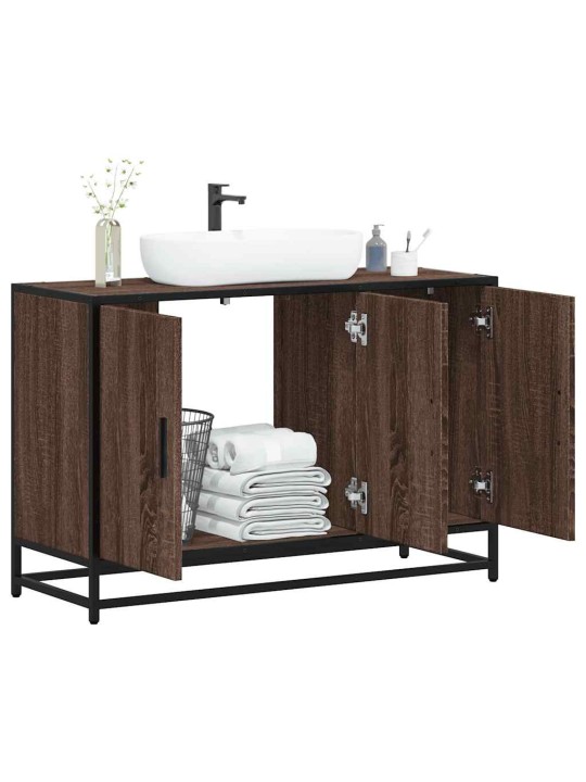 VANNITOA VALAMUKAPP PRUUN TAMM 90X33X60 CM EHITUSPUIT