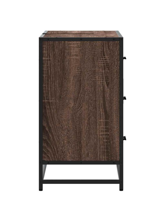 VANNITOAKAPP VALAMU, PRUUN TAMM, 80 X 33 X 60 CM, TEHISPUIT