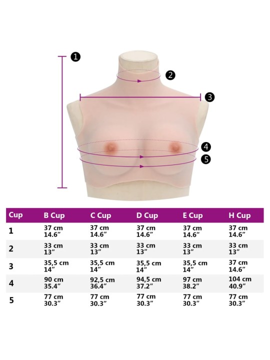 Silikoonist rindade kate, kaukaasia, d-korv