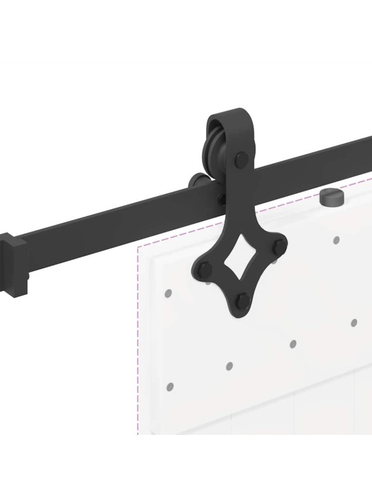 Liugukse tarvikute komplekt 152,5 cm terasest, must