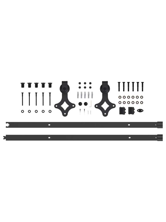 Liugukse tarvikute komplekt 213,5 cm terasest, must