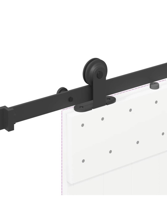 Liugukse tarvikute komplekt 152,5 cm terasest, must