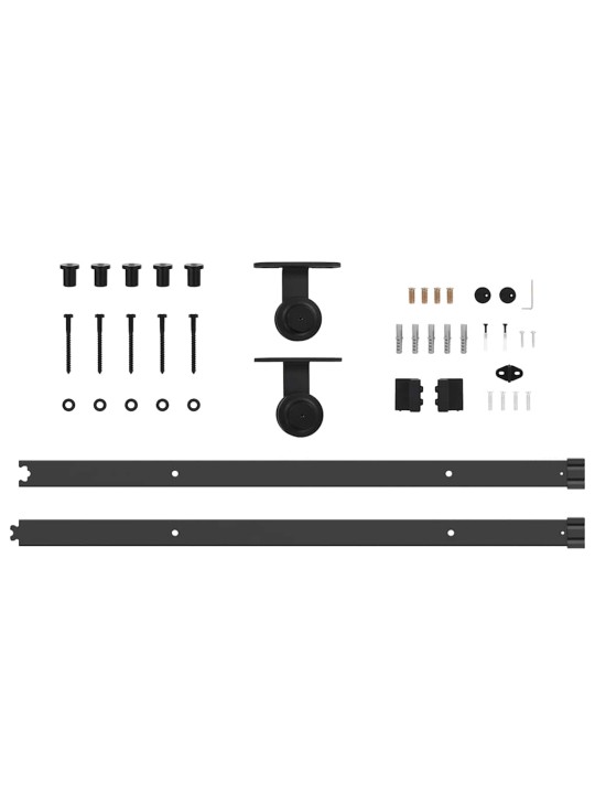 Liugukse tarvikute komplekt 213,5 cm terasest, must