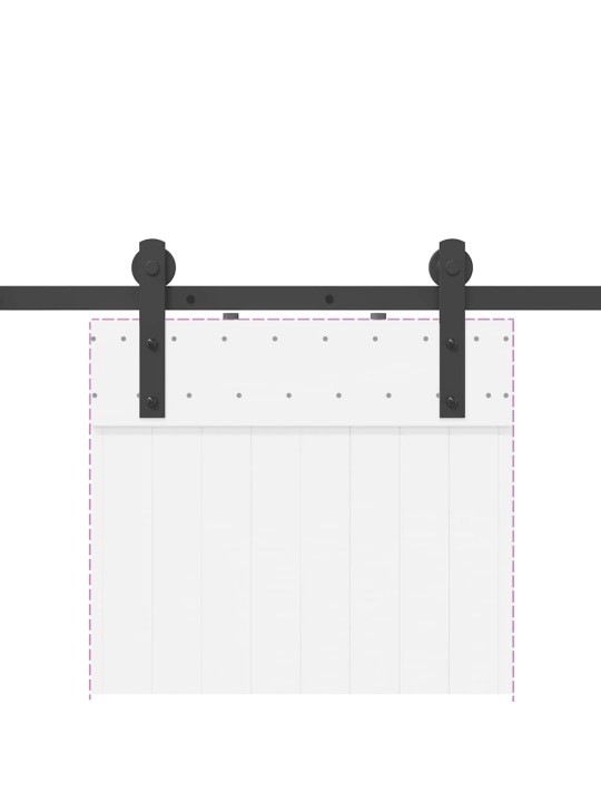 Liugukse tarvikute komplekt 152 cm terasest, must