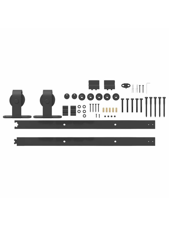 Liugukse tarvikute komplekt 152,5 cm terasest, must