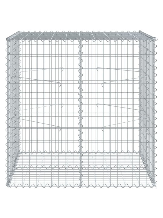 Kaanega gabioonkorv, 100x100x100 cm, tsingitud raud