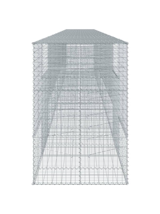 Kaanega gabioonkorv, 1100 x 100 x 150 cm, tsingitud raud