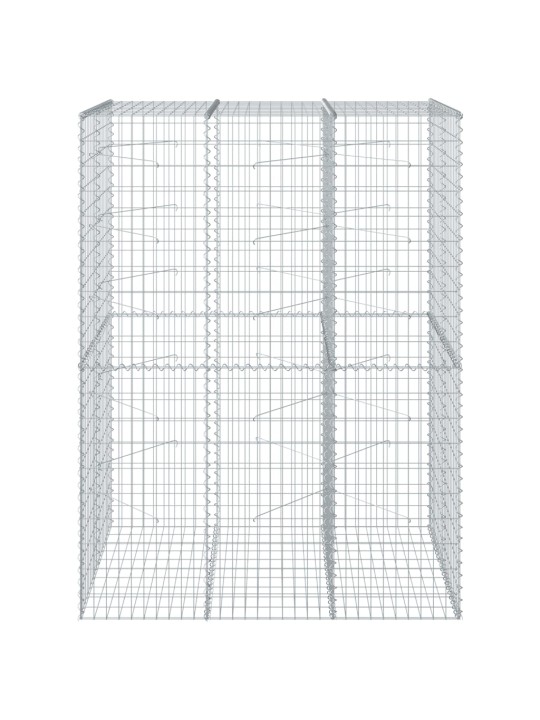 Kaanega gabioonkorv, 150 x 100 x 200 cm, tsingitud raud