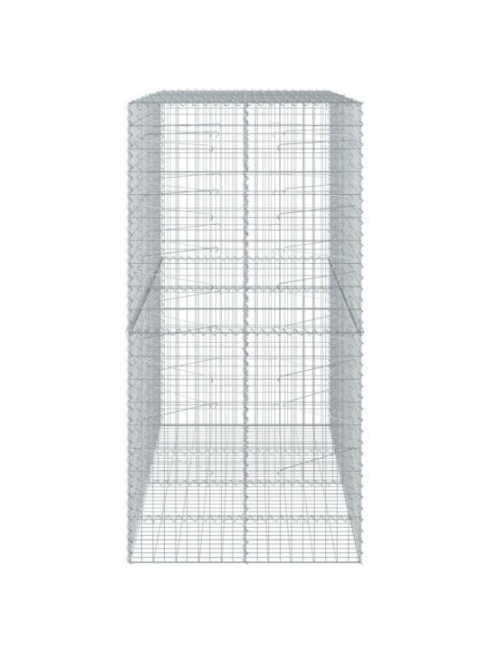 Kaanega gabioonkorv, 200 x 100 x 200 cm, tsingitud raud