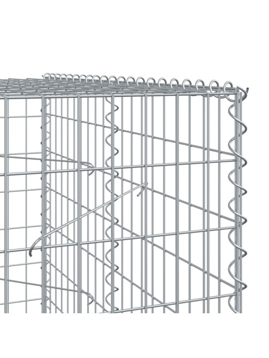 Kaanega gabioonkorv, 400 x 100 x 200 cm, tsingitud raud