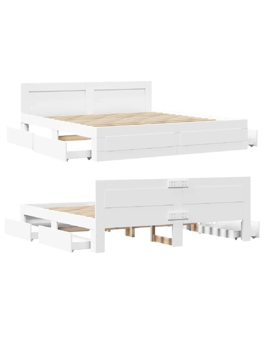 VOODIRAAM PEATSIGA ILMA MADRATSITA VALGE 200X200 CM