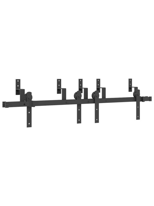 Liugukse tarvikute komplekt 152,5 cm terasest, must