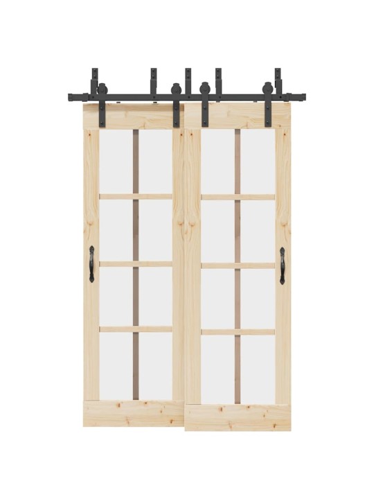 Liugukse tarvikute komplekt 152,5 cm terasest, must