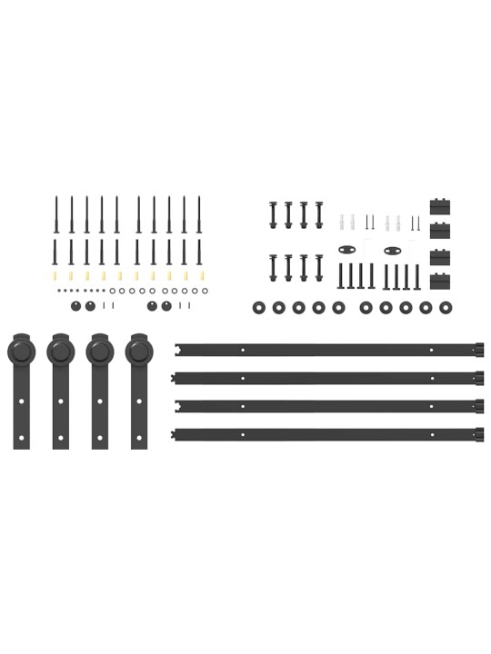 LIUGUKSE TARVIKUTE KOMPLEKT 213,5 CM TERASEST, MUST