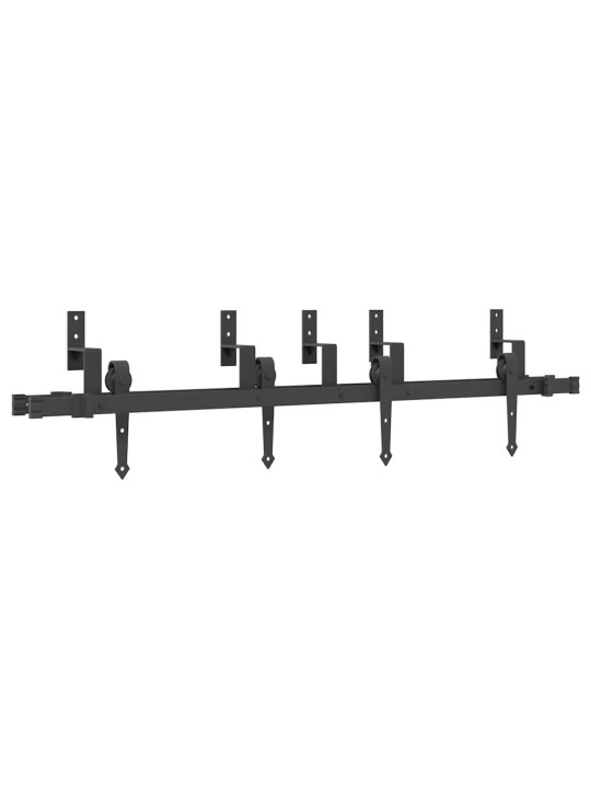 Liugukse tarvikute komplekt 152,5 cm terasest, must