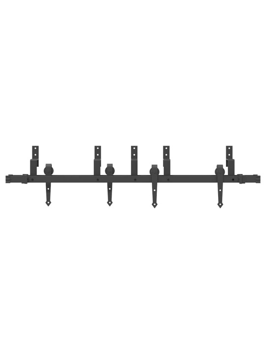 Liugukse tarvikute komplekt 152,5 cm terasest, must