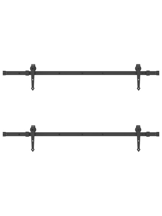 Liugukse tarvikute komplekt 152,5 cm terasest, must