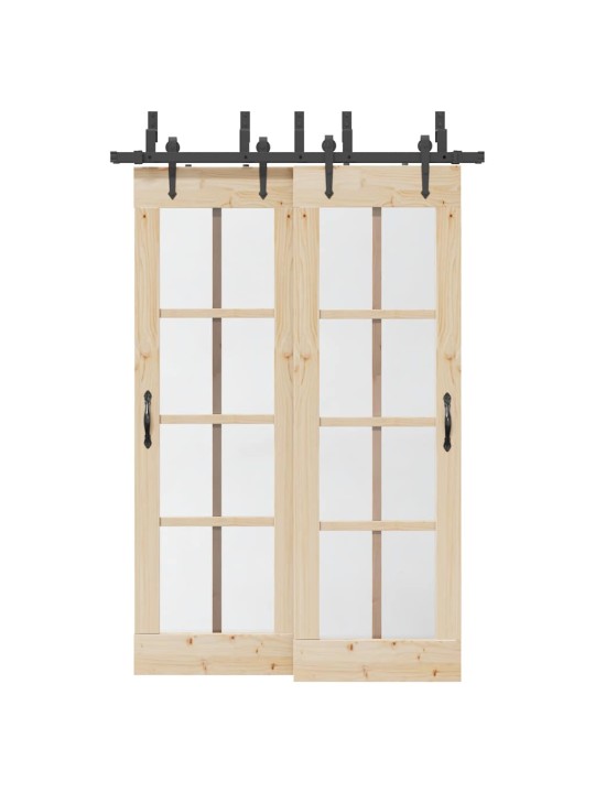 Liugukse tarvikute komplekt 152,5 cm terasest, must
