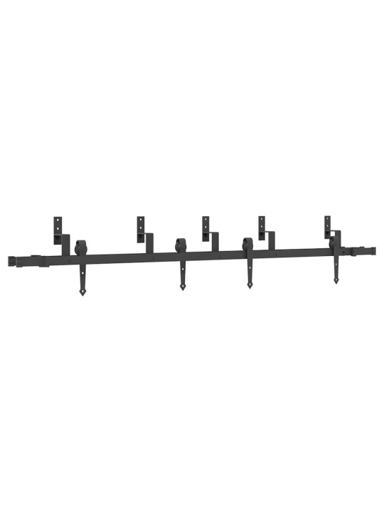 Liugukse tarvikute komplekt 213,5 cm terasest, must