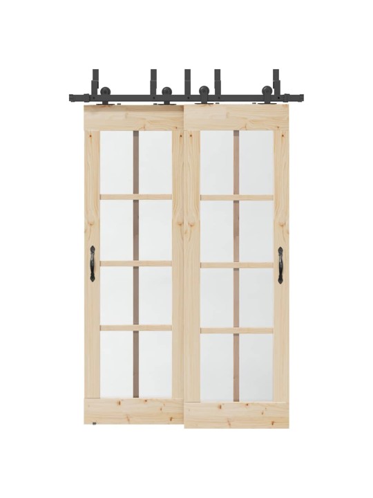 Liugukse tarvikute komplekt 152,5 cm terasest, must