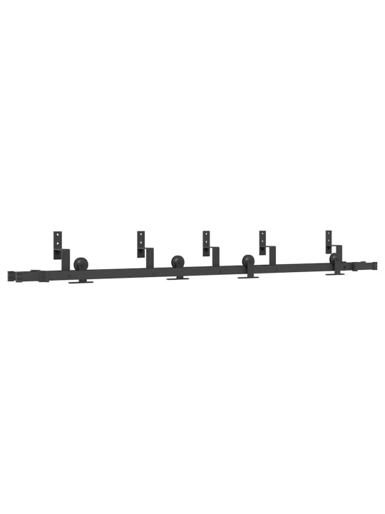 Liugukse tarvikute komplekt 213,5 cm terasest, must
