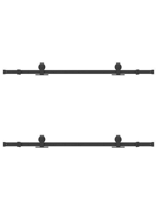 Liugukse tarvikute komplekt 152,5 cm terasest, must
