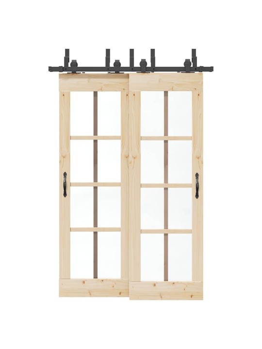 Liugukse tarvikute komplekt 152,5 cm terasest, must