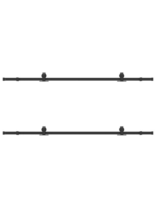 Liugukse tarvikute komplekt 213,5 cm terasest, must