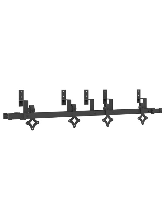 Liugukse tarvikute komplekt 152,5 cm terasest, must
