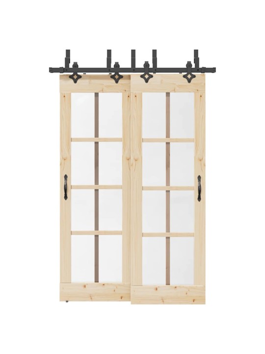 Liugukse tarvikute komplekt 152,5 cm terasest, must