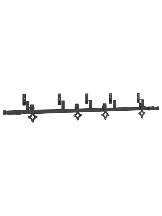 Liugukse tarvikute komplekt 213,5 cm terasest, must